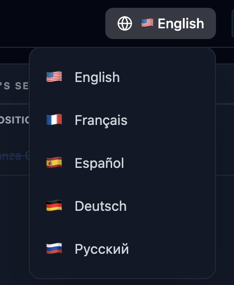 Language Selection